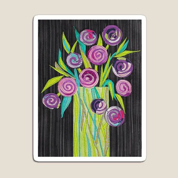 Lilac Swirls Magnet