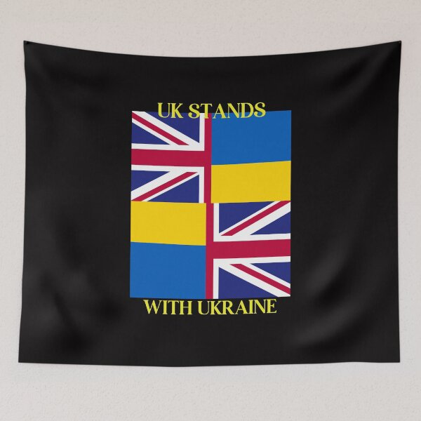 Item preview, UK STANDS WITH UKRAINE FLAGS  designed and sold by amy greaves.