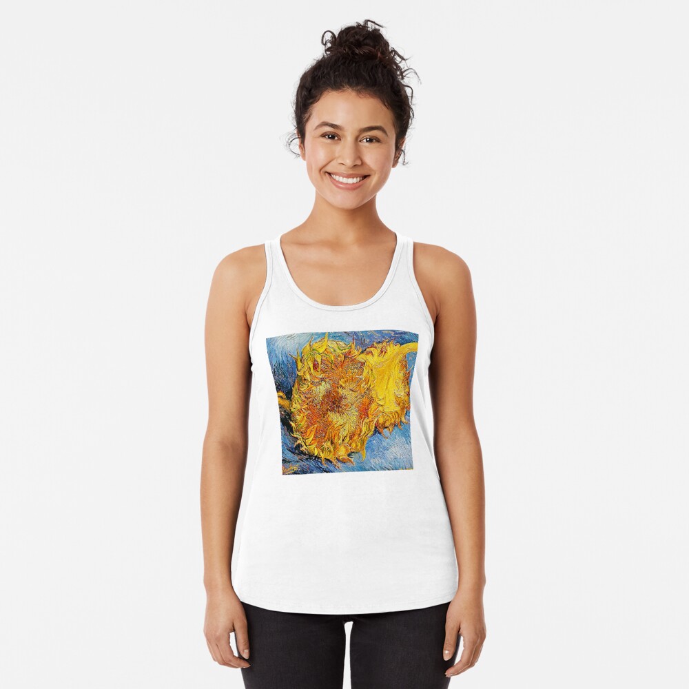 Discover Vincent van Gogh |  Floral Still Life - 'Two Cut Sunflowers' Tank Top