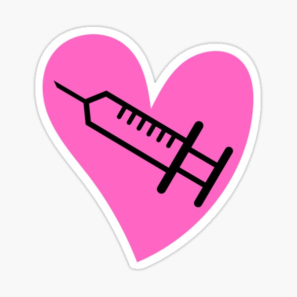 Item preview, Pink heart love needle   designed and sold by Randa Ranmania.