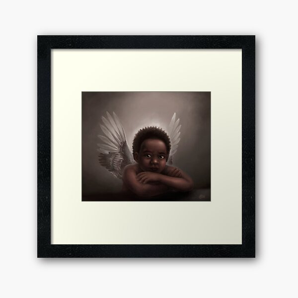 Angelic: Light in His Eyes Framed Art Print