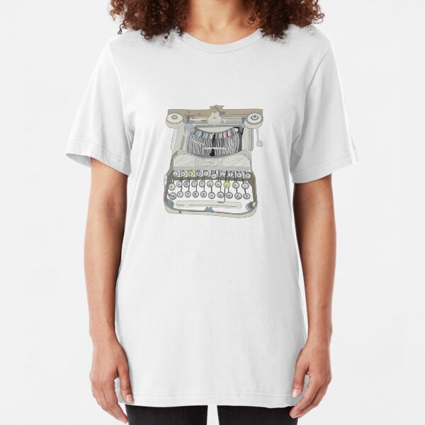 burma Schreibmaschine Slim Fit T-Shirt