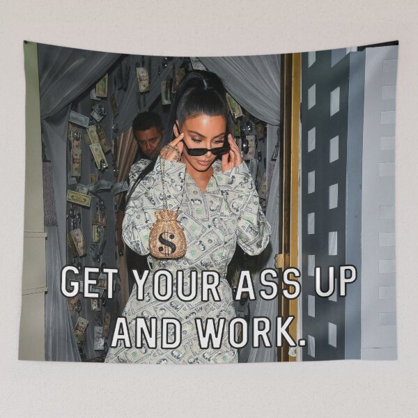 Item preview, Get Up And Work Tapestry  designed and sold by Liv Renna.