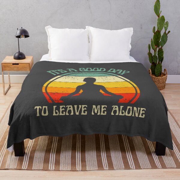 Item preview, its's a good day to leave me alone - retro vintage meditation designed and sold by rmpk101.