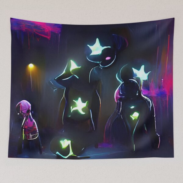 Item preview, AI Generated Art, Stars are only visible in darkness glowing neon  designed and sold by ACC .
