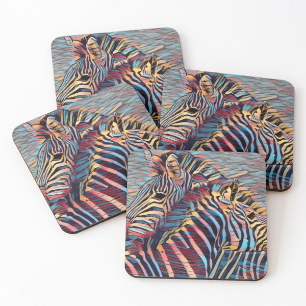 Item preview, Zebras In A Colorful, Expressionistic, Semi-abstract Art Style designed and sold by Heathermarie321.