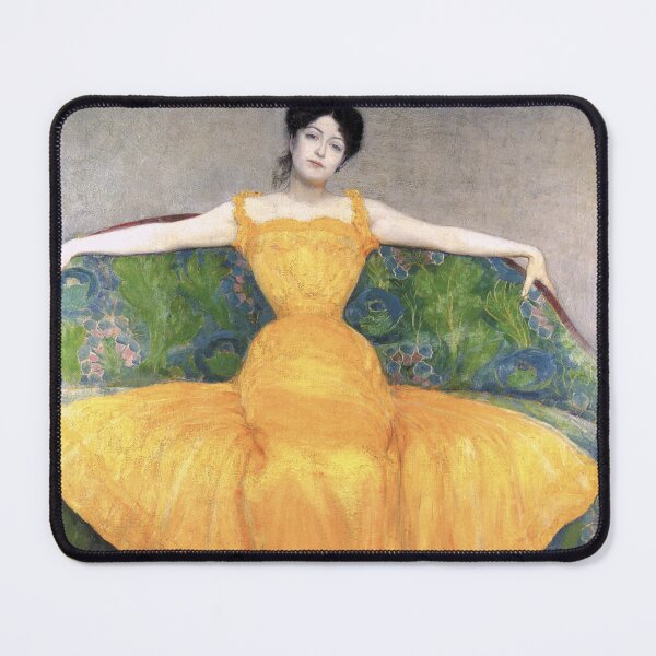 Item preview, Woman in a Yellow Dress by Max Kurzweil - Vintage Art designed and sold by RickE.