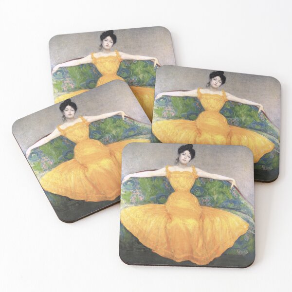 Item preview, Woman in a Yellow Dress by Max Kurzweil - Vintage Art designed and sold by RickE.