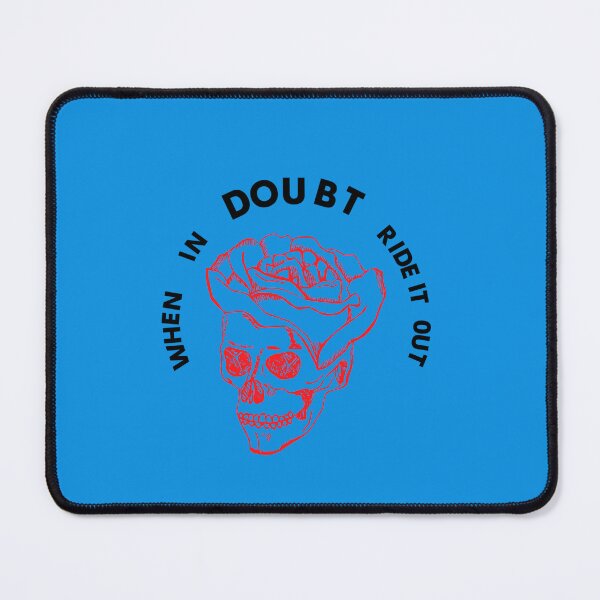 Item preview, Cool Skull&x27;s Design 9 - When In Doubt, Ride It Out! Sticker designed and sold by AbhinValada.