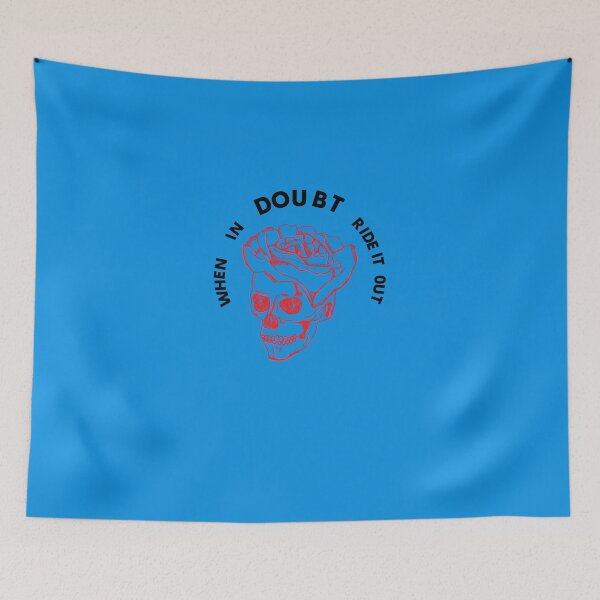 Item preview, Cool Skull&x27;s Design 9 - When In Doubt, Ride It Out! Sticker designed and sold by AbhinValada.