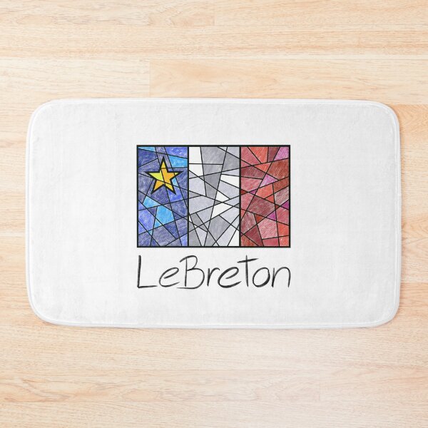 Item preview, Acadian Flag pastel mosaic LeBreton - Drapeau acadien mosaïque pastel vitrail LeBreton designed and sold by ColoursOfFrance.