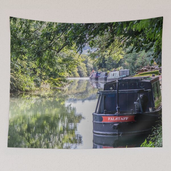 Item preview, Narrowboats moored on the Grand Union canal at Dudswell designed and sold by Kevin Hellon.