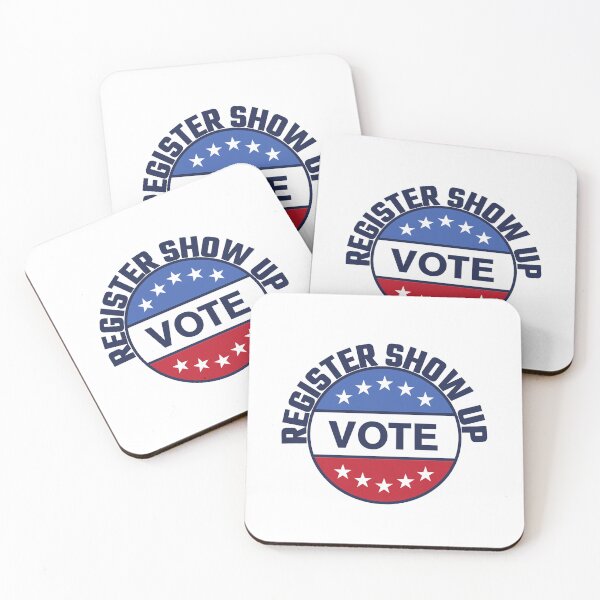 Item preview, Register Show Up Vote Blue Letters designed and sold by Magicalair.