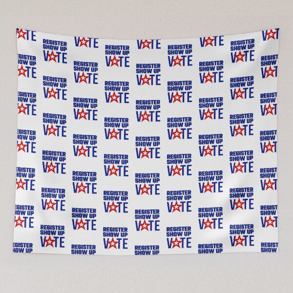 Item preview, Register Show Up Vote Blue Letters designed and sold by Magicalair.