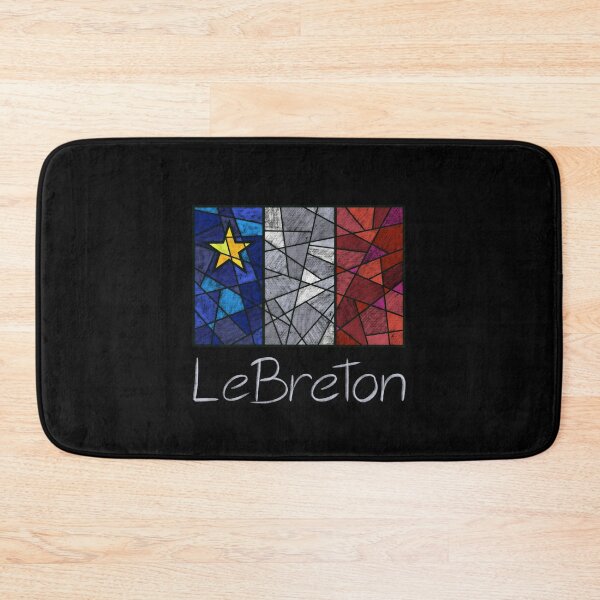 Item preview, Acadian Flag pastel mosaic LeBreton - Drapeau acadien mosaïque pastel vitrail LeBreton designed and sold by ColoursOfFrance.