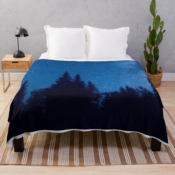 Item preview, Night Time Forest Skyline Print, Forest Print, Camping Print, Night Skyline Print designed and sold by PinHookPrincess.