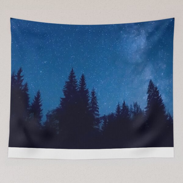 Item preview, Night Time Forest Skyline Print, Forest Print, Camping Print, Night Skyline Print designed and sold by PinHookPrincess.
