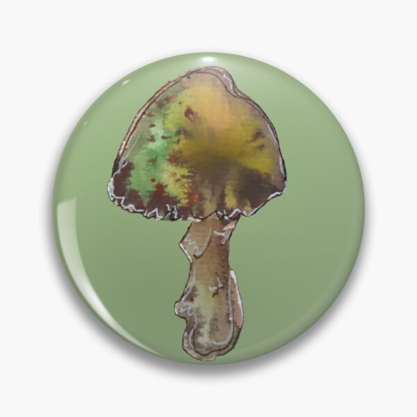 Artikelvorschau, Brown-Grün-Aquarell-Pilz entworfen und verkauft von CurlyClaraBelle.