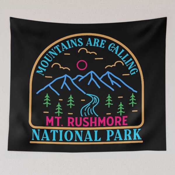 Item preview, Mount rushmore national park- line art designed and sold by Nature-mark.