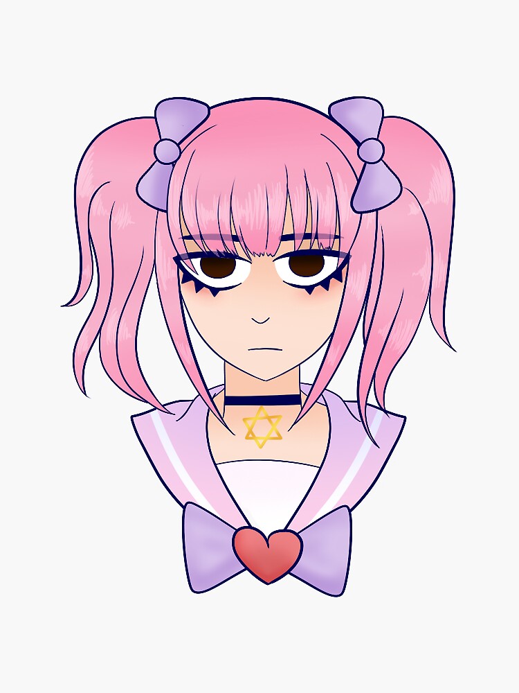 Menhera chan anime  Sticker for Sale by uisch