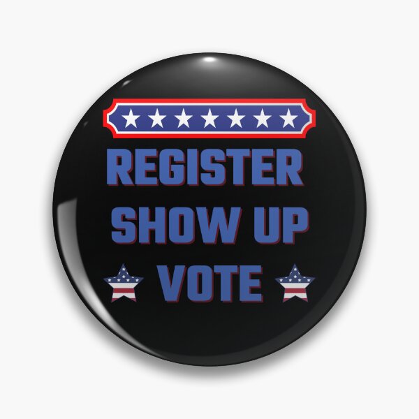 Item preview, Register Show Up Vote Blue Letters designed and sold by Magicalair.