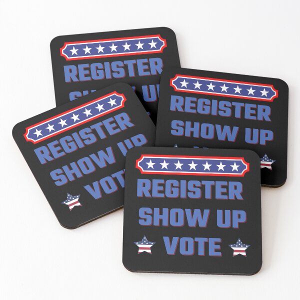 Item preview, Register Show Up Vote Blue Letters designed and sold by Magicalair.