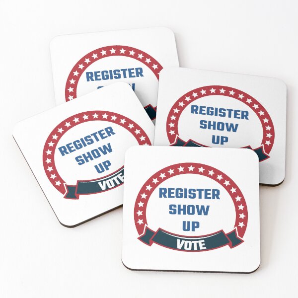 Item preview, Register Show Up Vote  Blue Letters designed and sold by Magicalair.