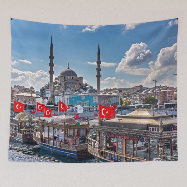 Item preview, Boats selling fish sandwiches on the Golden Horn, Istanbul designed and sold by Kevin Hellon.