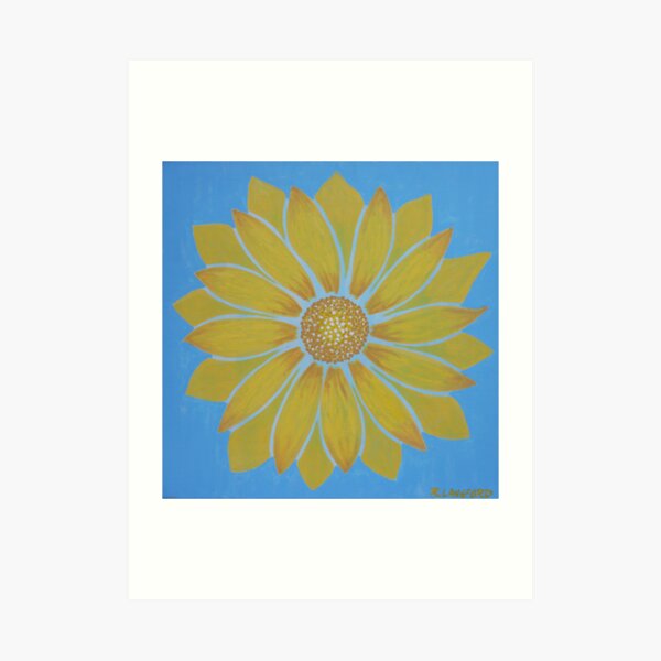 SUNBURST FLOWER Art Print