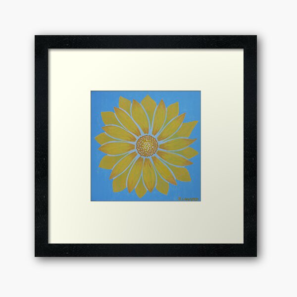 SUNBURST FLOWER Framed Art Print