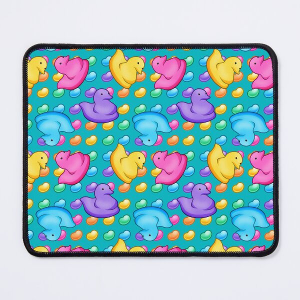 Item preview, Marshmallow Peeps w/ Rainbow Jelly Beans on Teal Easter Peep Chick designed and sold by Zphal.