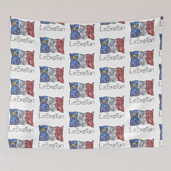 Item preview, Acadian Flag pastel liquid mosaic LeBreton  - Drapeau acadien mosaïque liquide pastel vitrail LeBreton designed and sold by ColoursOfFrance.