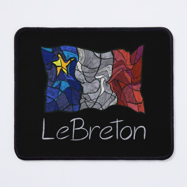 Item preview, Acadian Flag pastel liquid mosaic LeBreton - Drapeau acadien mosaïque liquide pastel vitrail LeBreton designed and sold by ColoursOfFrance.