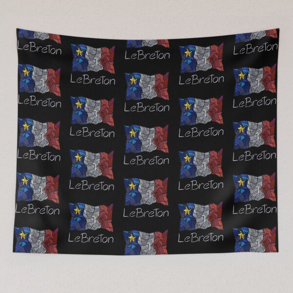Item preview, Acadian Flag pastel liquid mosaic LeBreton  - Drapeau acadien mosaïque liquide pastel vitrail LeBreton designed and sold by ColoursOfFrance.