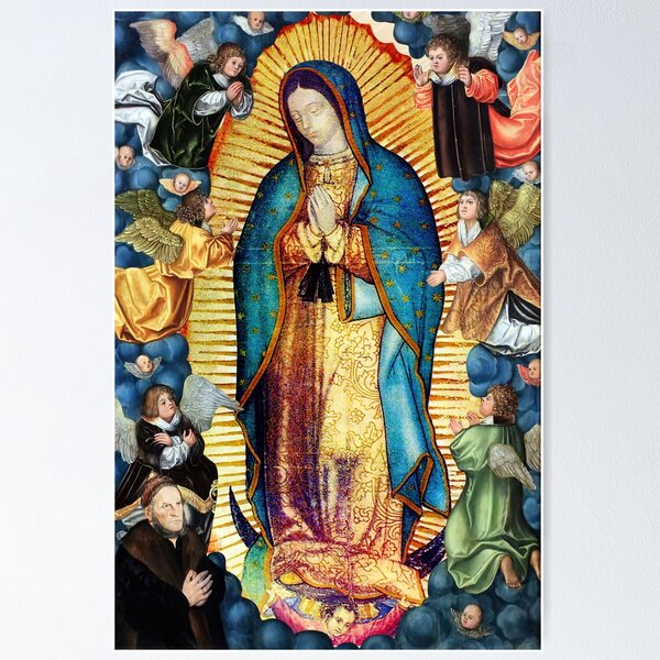 Item preview, Our Lady of Guadalupe Virgin Mary and Angels designed and sold by hispanicworld.