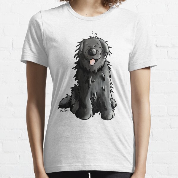 Black Newfoundland Dog Cartoon Essential T-Shirt