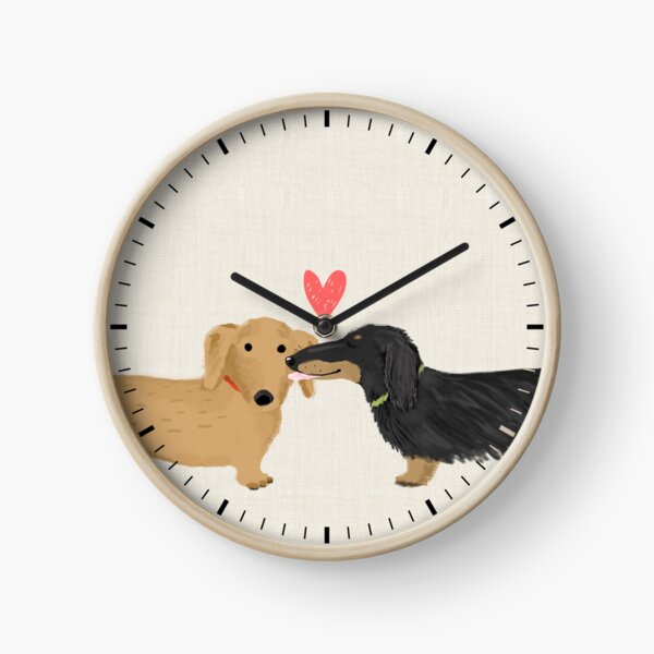 Dachshunds Love Clock