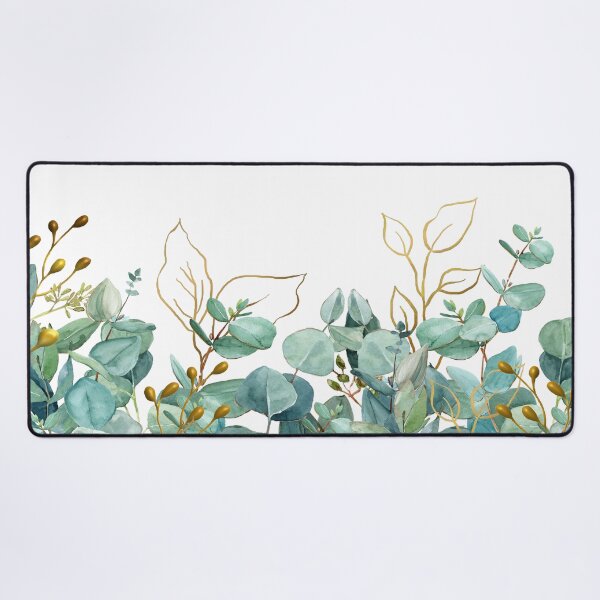 Item preview, Eucalyptus Greenery and Gold Leaves Watercolor designed and sold by adriana-holmes.