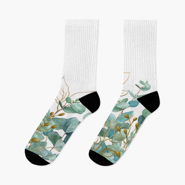 Item preview, Eucalyptus Greenery and Gold Leaves Watercolor designed and sold by adriana-holmes.