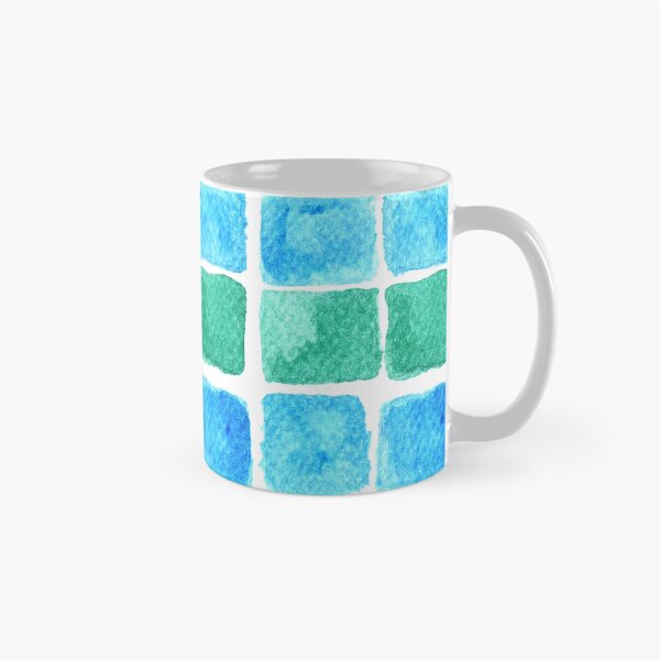 Item preview, Watercolor tiles in blues designed and sold by Marielatresoldi.