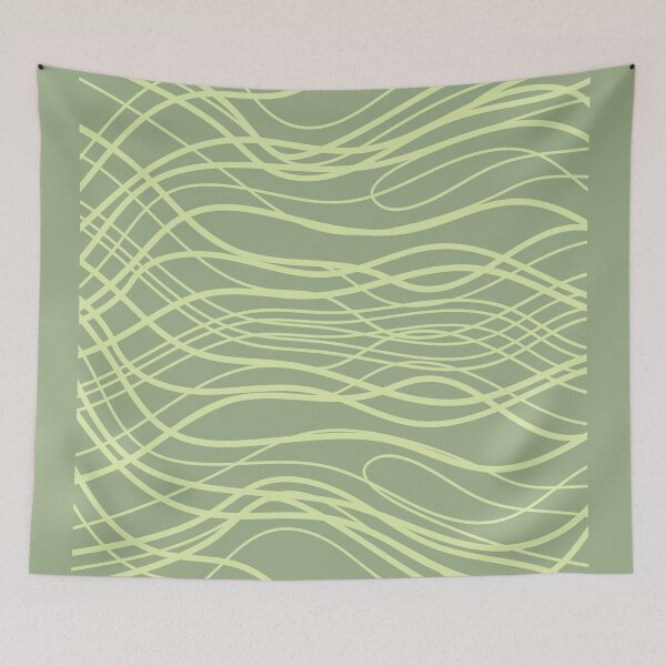 Item preview, Joyful Curves Pattern Sage Green designed and sold by Smart-Arts.