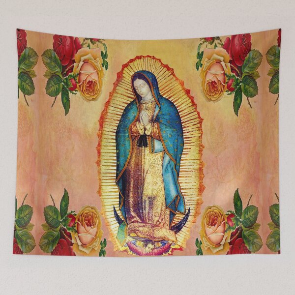 Item preview, of Our Lady of Guadalupe Virgin Mary and Roses designed and sold by hispanicworld.