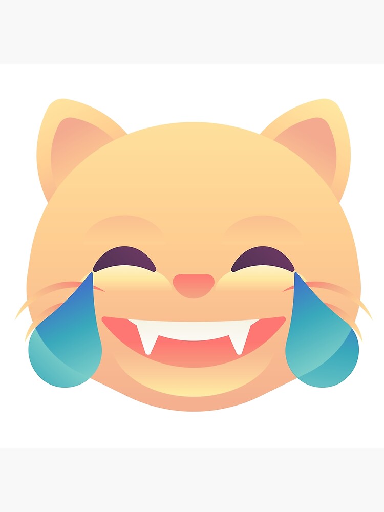 Cat Face Emoji 2022 2023 Poster For Sale By Bhagbati Redbubble   Flat,750x,075,f Pad,750x1000,f8f8f8 