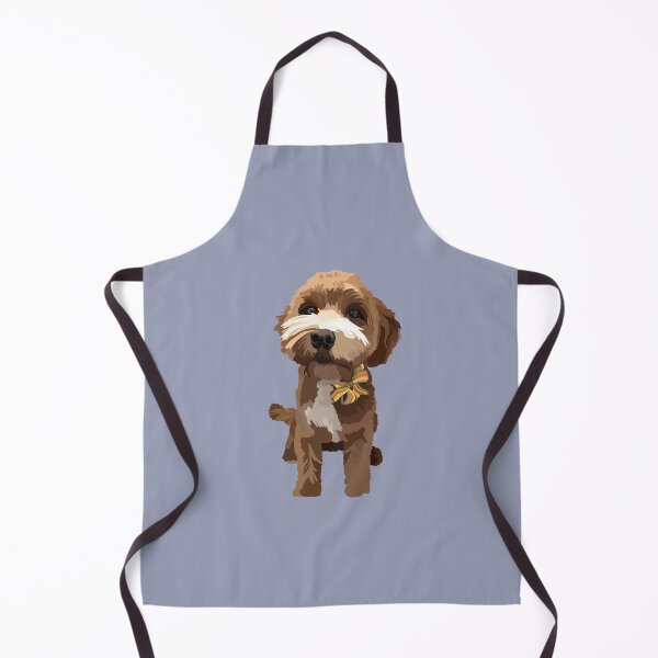 Item preview, Cute Cavoodle with Bow Portrait  designed and sold by Lavender-Cloud.