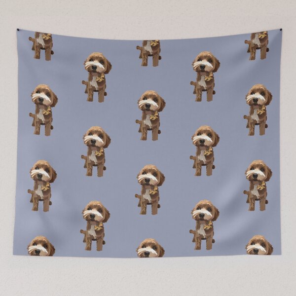 Item preview, Cute Cavoodle with Bow Portrait  designed and sold by Lavender-Cloud.