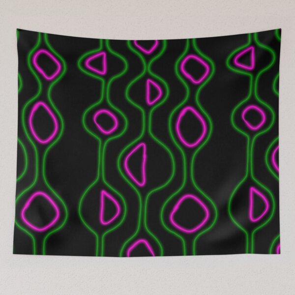 Item preview, 50s style Neon Abstract Blobs Green Pink designed and sold by that5280lady.