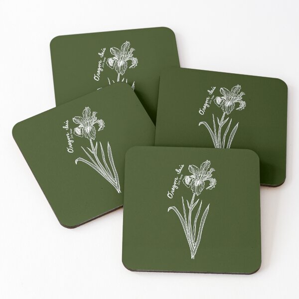 Item preview, Oregon Iris flower line art designed and sold by Fernheart Designs.