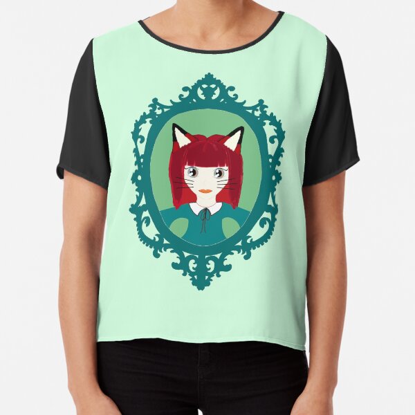 Kawaii Fox Cosplay Girl Chiffon Top