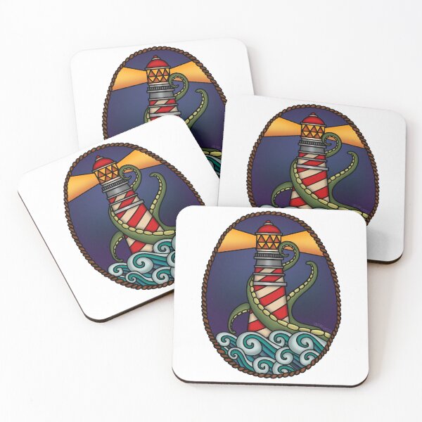 Item preview, The Lighthouse & The Kraken designed and sold by spottedhound.