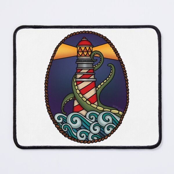Item preview, The Lighthouse & The Kraken designed and sold by spottedhound.